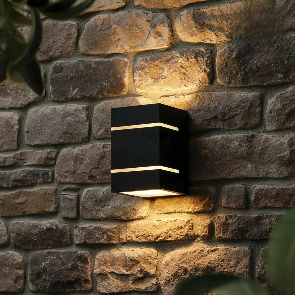 Modern Wall Lamp with Golden Light, Dark Brown