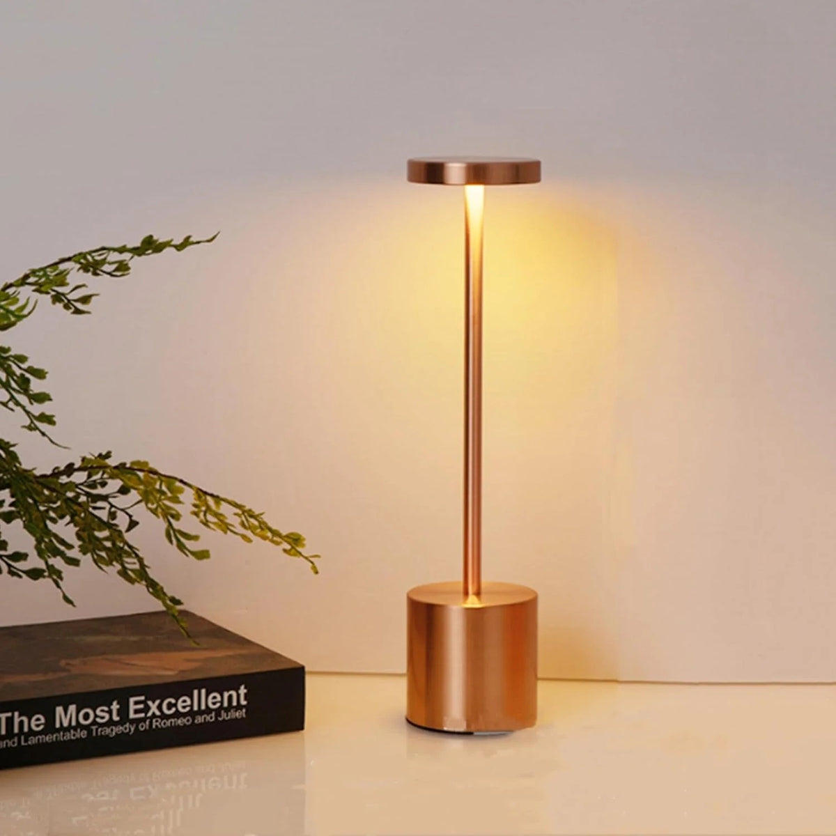 USB Rechargeable LED Night Light Desk Lamp 3 Color Touch Sensor Metal Table Lamp Random Colour Compact Portable Design For Home And Office (Colour Random)
