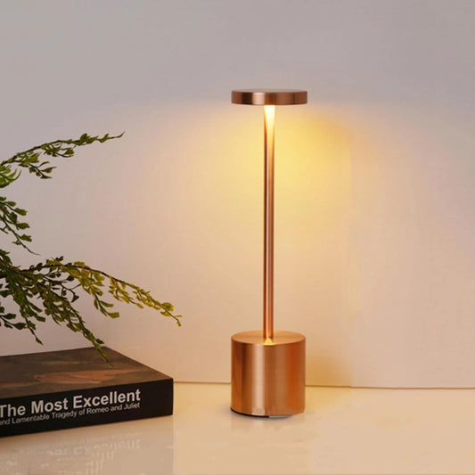 USB Rechargeable LED Night Light Desk Lamp 3 Color Touch Sensor Metal Table Lamp Random Colour Compact Portable Design For Home And Office (Colour Random)