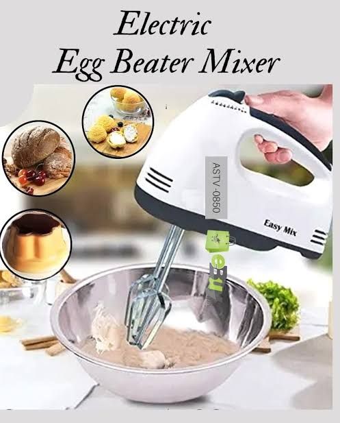 7-Speed Electric Hand Mixer / Egg Beater – Multi-Speed Handheld Mixer for Baking & Kitchen Use